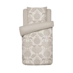 Pure Cotton - Duvet Cover Set + 1 Pillowcase - Cotton Satin Bed Linen - Bed Linen 140 x 220 cm + 50 x 70 cm - Arles, Taupe