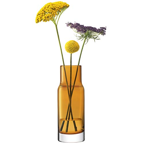 LSA International Utility Vase H 19 cm Amber- 1 Unit - Mouthblown and Handmade Glass - UT86