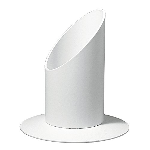 Rayher White Candle Holder for Baptism Candle and 1st Holy Communion Candle with a Diameter of 3cm, Candlestick Stand, metal, 2514002