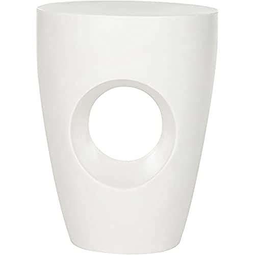 SAFAVIEH Modern Outdoor Cement Stool, in Dark Grey, 36 X 36 X 44.95