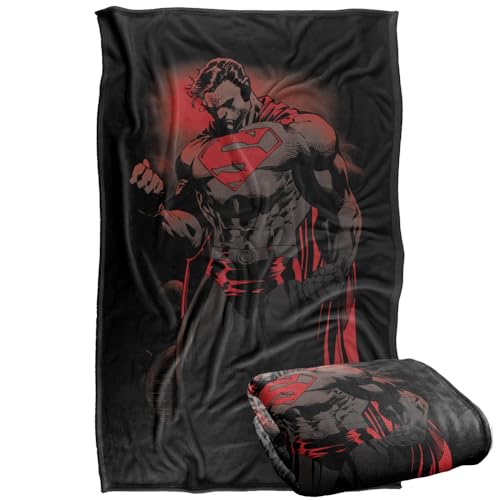 "LOGOVISION Superman Character Red Son Silky Touch Super Soft Throw Blanket 36""x58"""