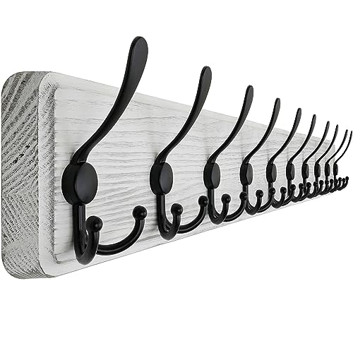 SKOLOO Coat Rack Wall Mounted Long, Wooden, Heavy Duty - Main Image