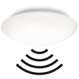 Briloner Leuchten 3362-116 LED Ceiling Light with Motion Sensor/Ceiling Light with Daylight Sensor (Optionally Adjustable), Plastic, 20 W, White, Diameter 40.2 cm