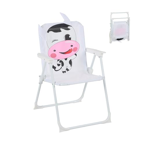 Relaxdays Children's Folding Camping Chair, Lightweight, Multicoloured, 51.5x36x37.5 cm