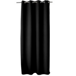 ED ENJOY HOME Flame Collection Fire Blackout Curtain with Eyelets, Black, 140 x 260 cm, Fireproof Category M1, 100% Polyester, Flame Collection