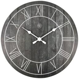 nXt Wall Clock-Diameter 40 cm-Wood-Black-'Paul, 40 x 0.5 cm, 7345ZW