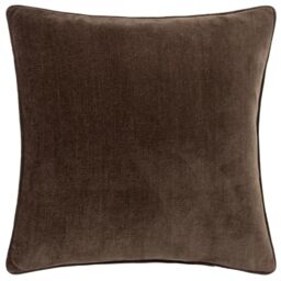 Yard Heavy Chenille Polyester Filled Cushion (Brown, 50 x 50 cm)