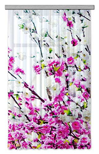 AG DESIGN Curtains, 3D Photo Print, Light, 100% PES, Multi-Colour, 140 x 245 cm