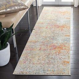 Safavieh Contemporary Rug for Living Room, Dining Room, Bedroom - Madison Collection, Short Pile, in Green and Turquoise, 274 x 366 cm