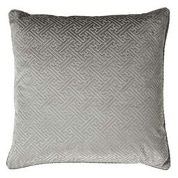 Paoletti Florence Polyester Filled Cushion, Silver, 55 x 55cm