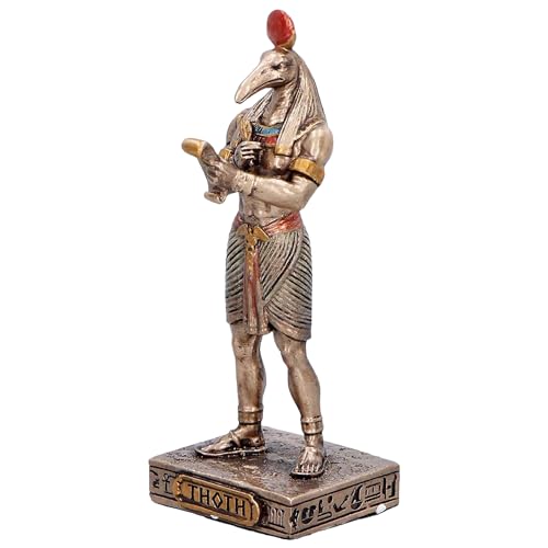 Nemesis Now Thoth God of Knowledge (Mini) - Ancient Egypt Art Decor, Bronzed Hand-Painted Resin Statue, Mythology Collectible