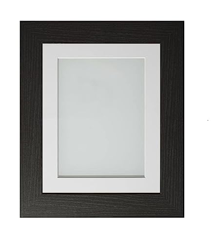 Frame Company Watson Black Picture Photo Frame fitted with Perspex, 30x20 inch with Off-White Mount for image size A2