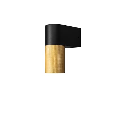 Konstsmide Down Outdoor Wall Light Spot Temi Black Gold
