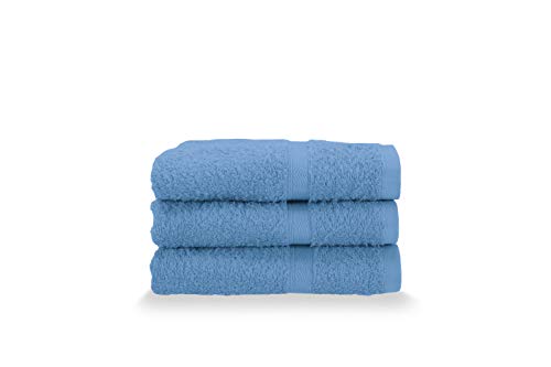 Gabel Guest Towels, Pure Cotton Hydrophilic Sponge, 40 x 60 cm, Bluette, Set of 3