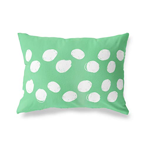 BonaMaison Decorative Cushion Cover, Petrol Green-White Throw Pillow Covers, Home Decorative Pillowcases for Livingroom, Sofa, Bedroom, Size: 45X60 Cm - Designed and Manufactured in Turkey