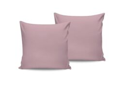 Luxurious Satin Pillowcase Set (2 Pieces), Light Pink, 80 x 80 cm, 100% Cotton Satin, 210 Thread Count, 125 g/m², Machine Washable at 30°C