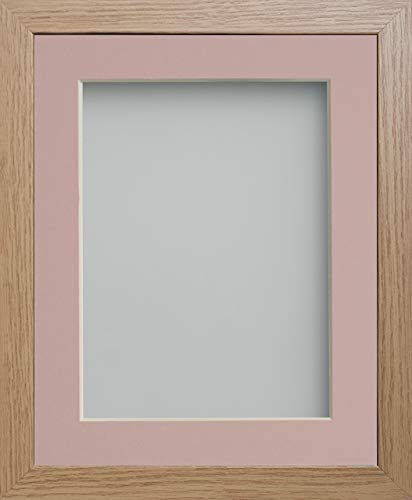 Frame Company Allington Beech Photo Frame with Pink Mount, 6x4 for 4x3 inch, fitted with perspex