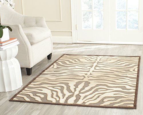 Safavieh Transitional Indoor Woven Rectangle Area Rug, Paradise Collection, PAR83, in Mocha, 160 X 229 cm for Living Room, Bedroom or Any Indoor Space