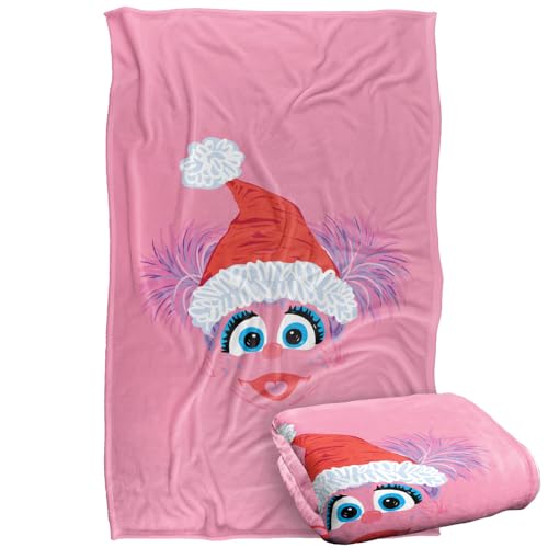 Sesame Street Scribble Christmas Abby Cadabby Silky Touch Super Soft Throw Blanket 91 x 147 Cm