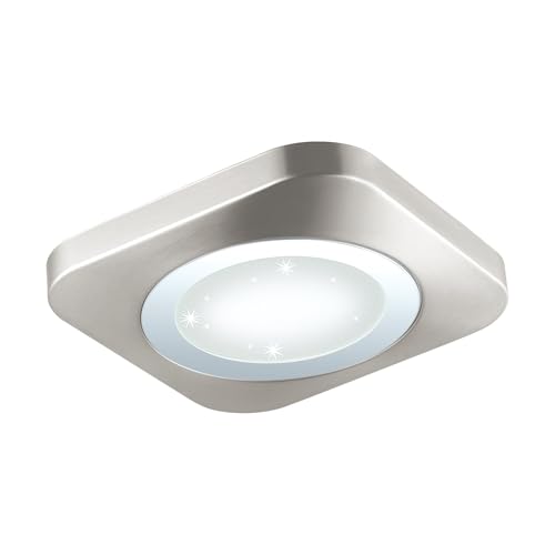 EGLO LED ceiling light Puyo-S, Ceiling Lamp, Steel in Nickel Matt, Chrome