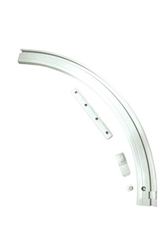 Gardinia 31441 Round Arch for Aluminium Curtain Rail 1-Track Right White 20 x 20 cm