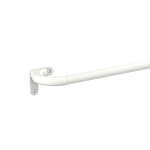 Gcurtain Wall Mounted Wrap Around Curtain Rod - Room Darkening Side-Shield Design for Total Blackout, Sturdy Metal Pole for Sheer & Blackout Curtains, Ideal for Bedroom & Living Room, 122-213cm