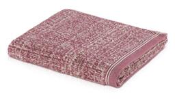 Möve Bohème Linen structure Towel 50 x 100 cm, Towel - Made in Germany, 85% cotton 15% linen, Mauve/Nature