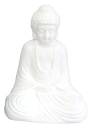 HOMEA 5dej1345bc Statue Buddha Design 21 x 14 x 30 cm Ceramic White