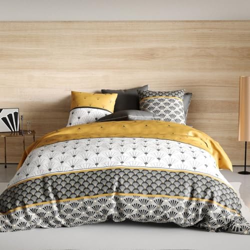 Duvet Cover 240 x 220 cm Leo + 2 Pillowcases Cotton 57 Thread Count