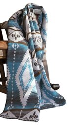 CARSTENS, INC. JB6647 Turquoise Earth Throw Blanket