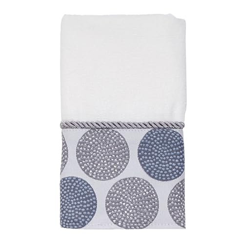 Avanti Linens Dotted Circles Collection, Fingertip Towel, White
