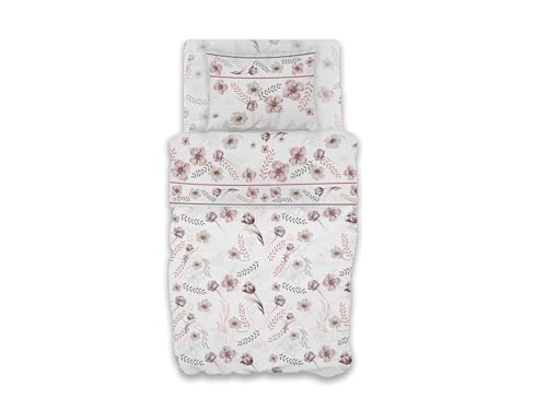GEMITEX Cotton Bed Set, 100% Cotton, Breathable, Free of Harmful Substances, Certified Quality Standard 100 by OEKO-TEX Confidence in Textile, Single, G21/Pink, Designed in Italy