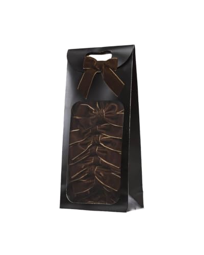 Large Mocha Velvet Double Christmas Tree Bows, Mocha Bow Decorations Set of 20