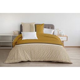 Home Linge Passion - Duvet Cover - 3 Pieces - 100% Cotton - 57 Thread Count - Double - 220 x 240 cm - Tilt Gold