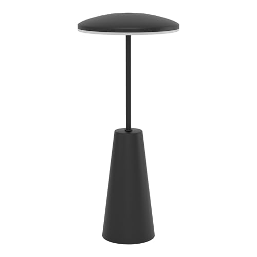 Eglo LED Outdoor Table lamp Piccola, Touch dimmable Bedside lamp with Adjustable Light Colour, Outside Garden Light, Balcony and Terrace Lighting, Metal in Black, IP54