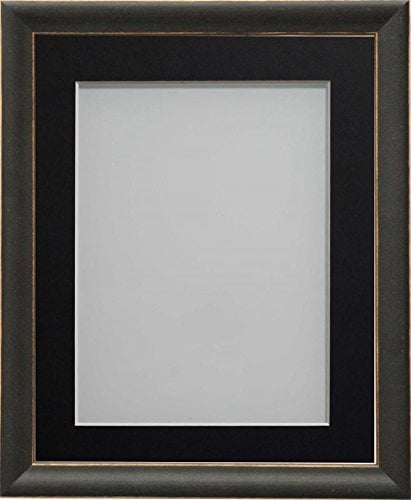 Frame Company Darcy Black Picture Photo Frames with Black Mount, 5x5 for 3x3 *Choice of Colours* Fitted with Real Glass