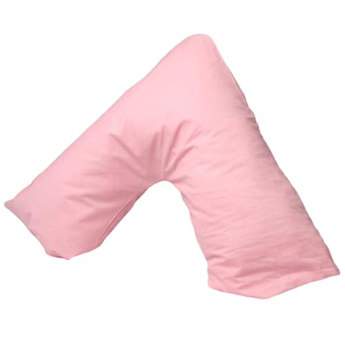 Lifestyle comfort ltd LSC Pregnancy V Pillow with Polycotton Pillowcase Orthopedic V Shaped Pillow for Maternity Nursing & Body Support Comfortable Support for Head Neck Back & Legs (Pink)