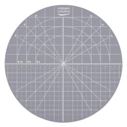 "Vaessen Creative Self Healing Cutting Mat ⌀10"" (25.3 cm) - Round Hobbby Mat with Non-Slip and Double-Sided Measurements - for Sewing, Quilting, Fabric, Paper, Cake Decoration and Crafts"