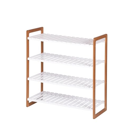 ASPECT 4 Tier Wooden Shoe Rack With Bamboo Frames/Shoe Storage