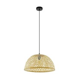 EGLO pendant lamp Claverdon, 1-light hanging lamp vintage, natural, boho