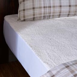 Catherine Lansfield Thermal Sherpa Underblanket King Under Fitted Sheet Cream