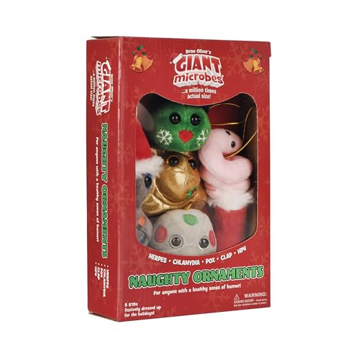 Giant Microbes Christmas Decorations Original Plush Toy Xmas Naughty Ornaments