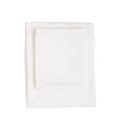 Luxurious Satin Single Fitted Sheet, 100% Cotton, 90 x 200 + 30 cm, 210 Thread Count, White, Soft, Durable, Machine Washable at 30°C, Perfect for Comfort, Twin