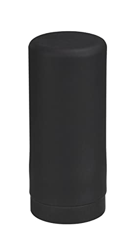 WENKO Easy Squeez-e washing-up liquid dispenser, kitchen organisation system, easy dosage, soap dispenser made of leak-proof silicone, capacity 250 ml, ?? 6 x 14 cm, black
