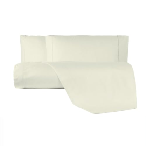 Giovanni Dolcinotti - Double Duvet Cover Set, 100% Cotton, Made in Italy – Duvet Cover 250 x 200 cm + 2 Pillowcases 50 x 80 cm – Cream – Toronto Model