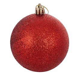 Galileo Casa 2411403 Christmas Baubles, Red, Plastic, 7 x 7 x 0.1 cm