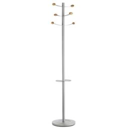 Unilux 175cm Bouquet Coat Stand with Umbrella Stand Steel Grey