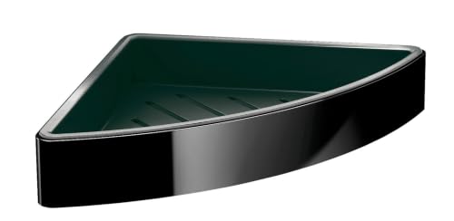 EMCO loft 054512203 Corner Sponge Basket with Concealed Wall Mounting and Removable Plastic Insert Black