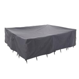 WJ-X3 Large Rectangular Outdoor Sectional Furniture Set Cover Waterproof, Dining Table Cover Wind Resistant, 126W x 84D x 31H in, Grey