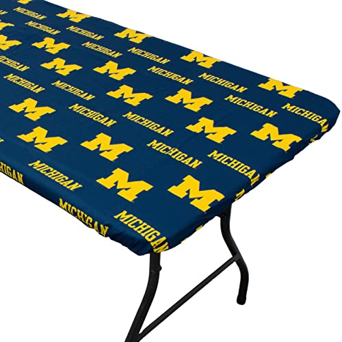 "College Covers NCAA Table Cover Size: 72"" W x 30"" D, NCAA Team: Michigan"